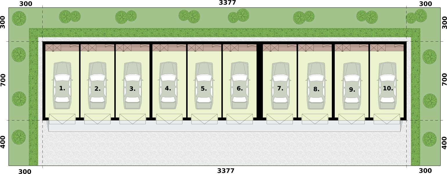 Parter projektu G343 budynek gospodarczy