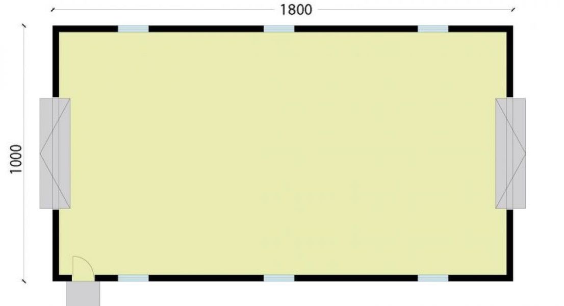 Parter projektu G228B budynek gospodarczy