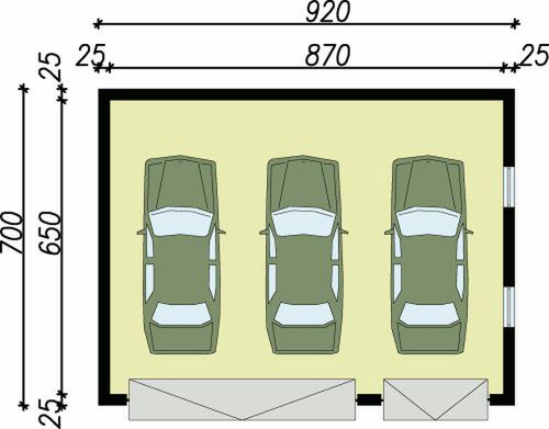 Parter projektu G17 szkielet drewniany budynek gospodarczy