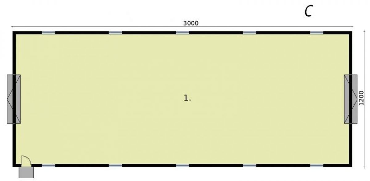Parter projektu G229C budynek gospodarczy