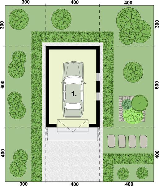 Parter projektu G10a budynek gospodarczy