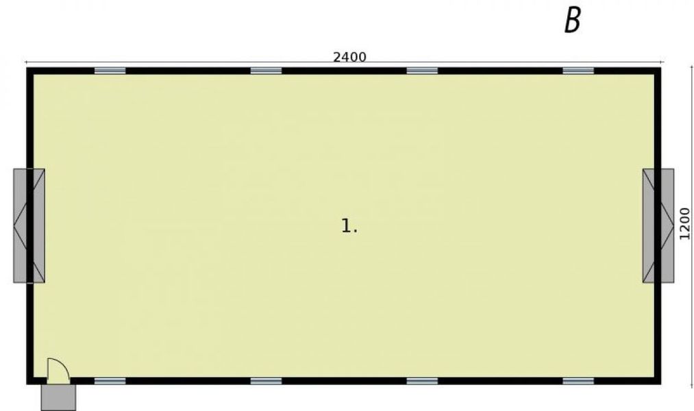 Parter projektu G229B budynek gospodarczy