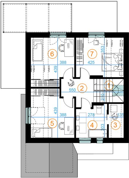Poddasze projektu Kompaktowy 03A