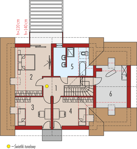 Poddasze projektu Mini 8 w. II G1