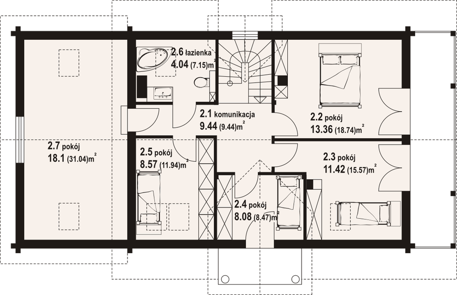 Poddasze projektu Milicz dw 13