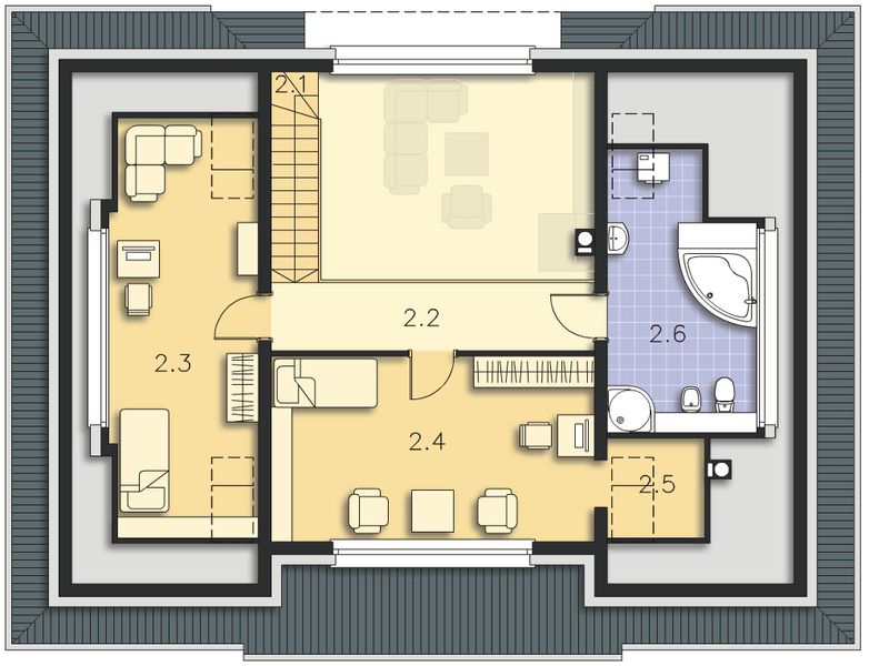 Poddasze projektu Coimbra DCP357