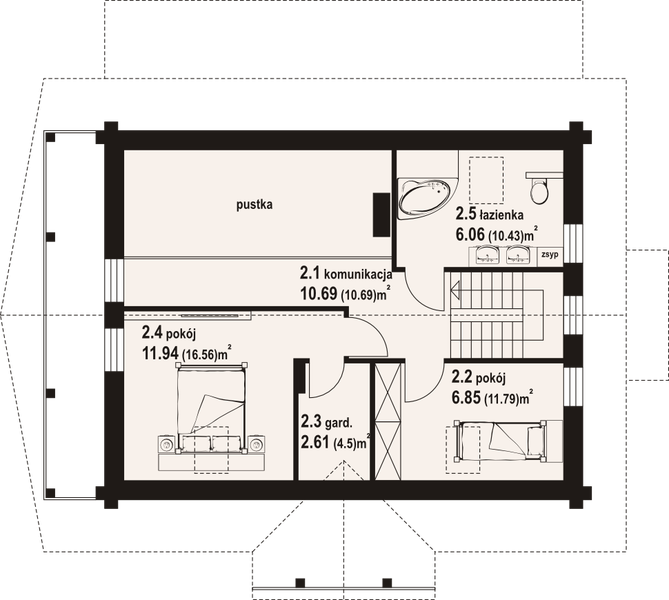 Poddasze projektu Lucin dw