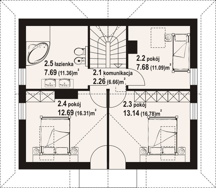 Poddasze projektu Jaworzynka dw 5