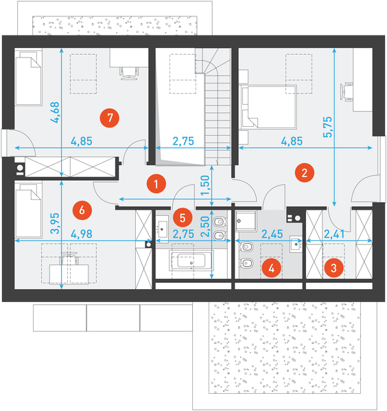 Poddasze projektu Atrakcyjny 1A