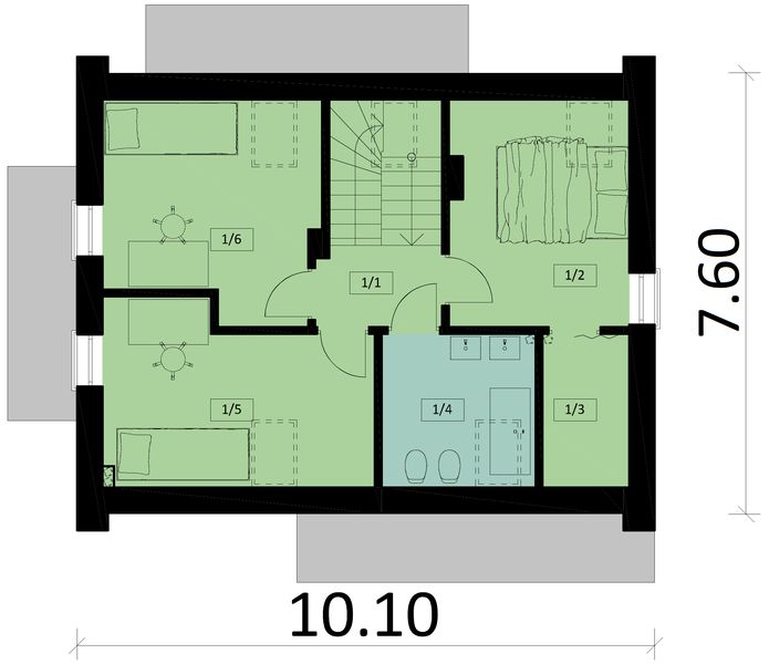 Poddasze projektu KA74