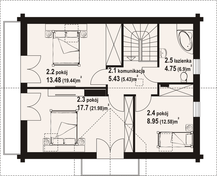Poddasze projektu Ścinawka dw 9