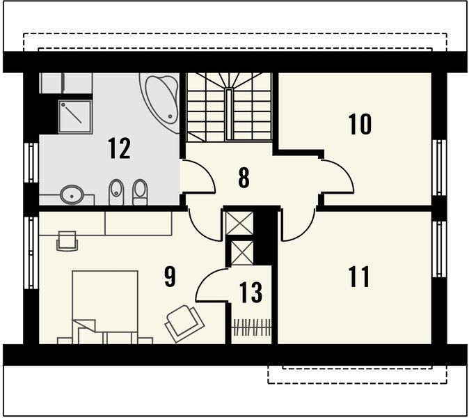 Poddasze projektu Borowik