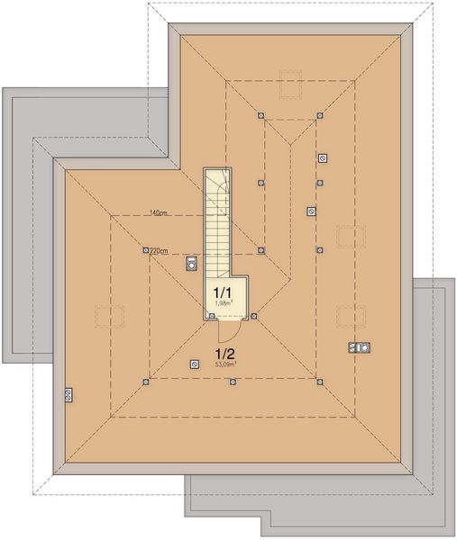 Poddasze projektu Kalwados modern