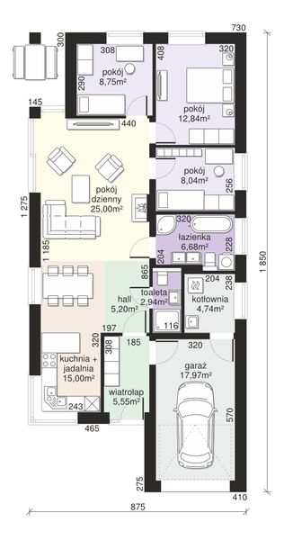 Parter projektu Dom przy Pastelowej 16 D