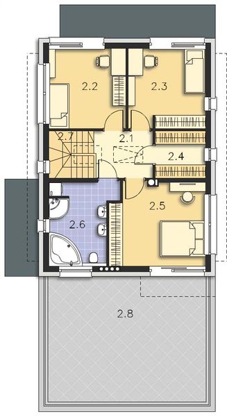 Piętro 1 projektu Belfast IX DCP268h