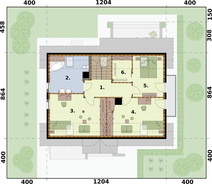 Poddasze projektu Rio szkielet drewniany