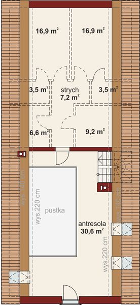 Poddasze projektu Domena 122