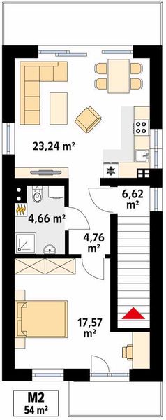 Piętro 1 projektu Dracena W