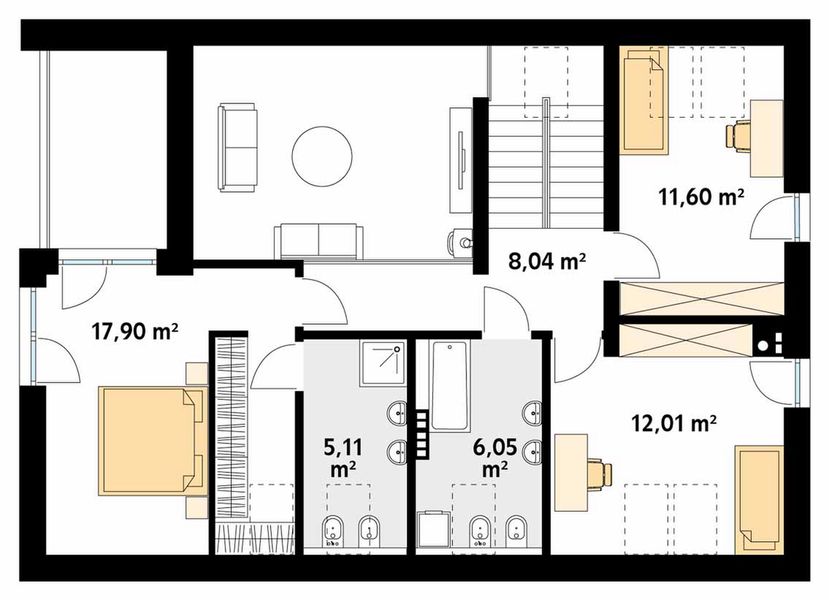 Poddasze projektu Słoneczny 2