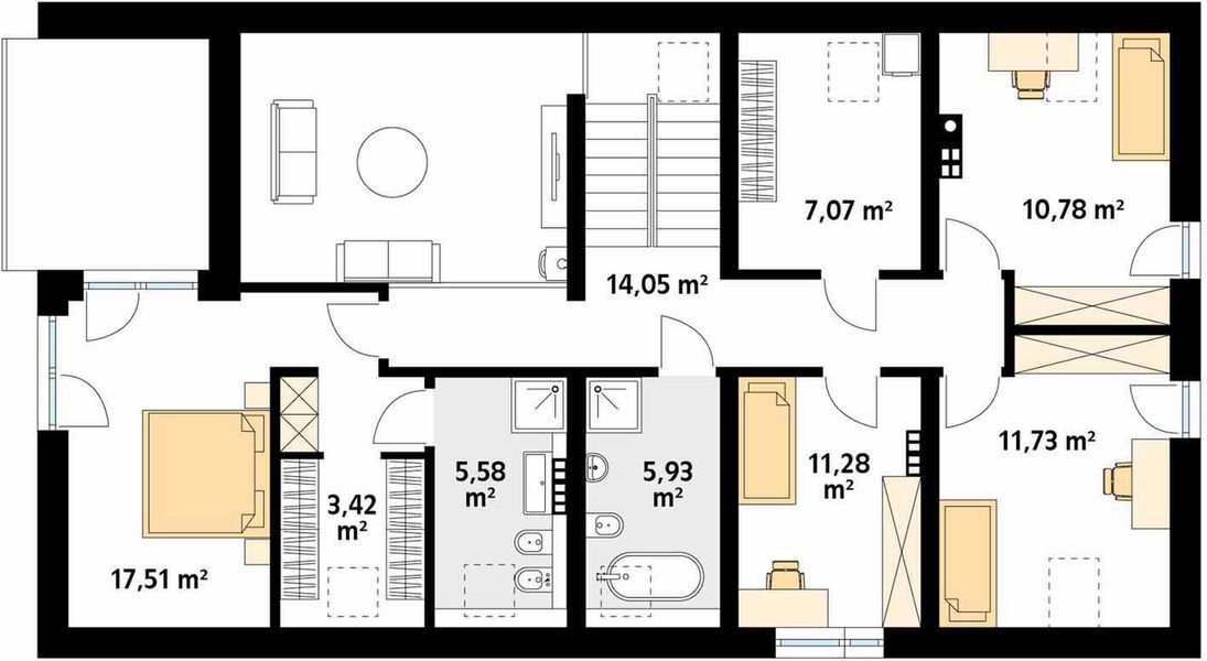 Poddasze projektu Słoneczny 3