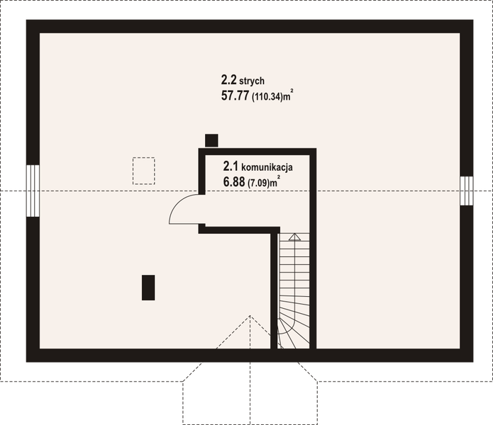 Poddasze projektu Alamowo m1