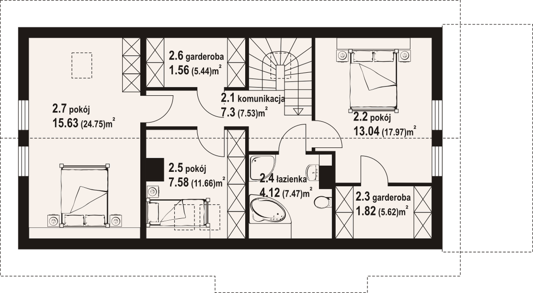 Poddasze projektu Kopowo dw