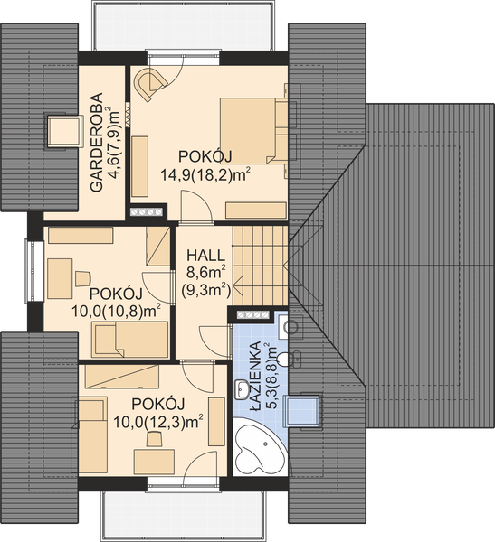 Poddasze projektu APS 143 wersja 2