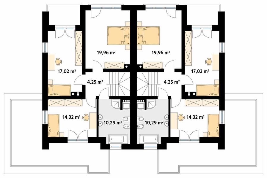 Piętro 1 projektu Miętowy