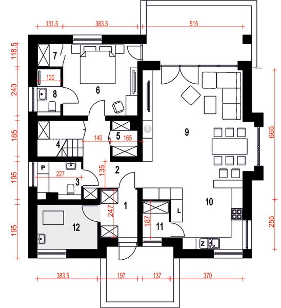 Parter projektu Nowa bez garażu [B]