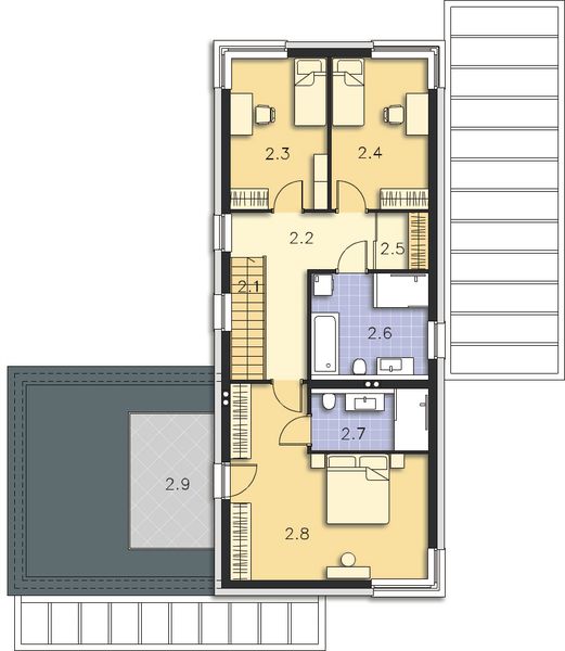 Piętro 1 projektu Dax DCP365