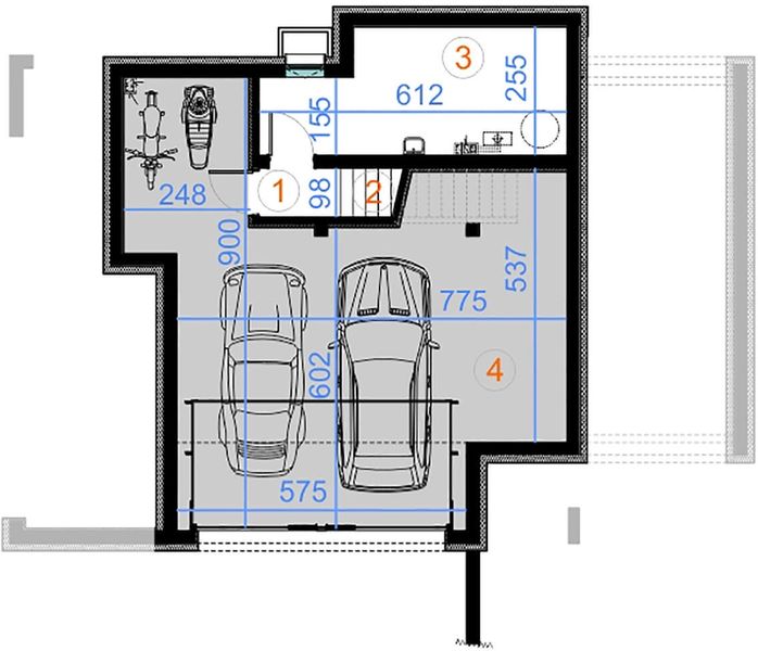 Piwnica projektu Podpiwniczony 01B