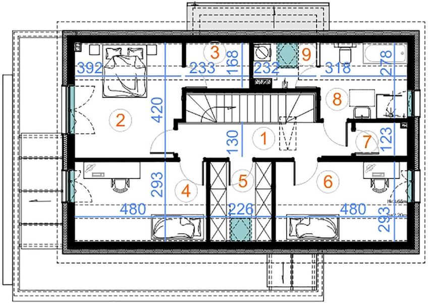 Poddasze projektu Podpiwniczony 01B