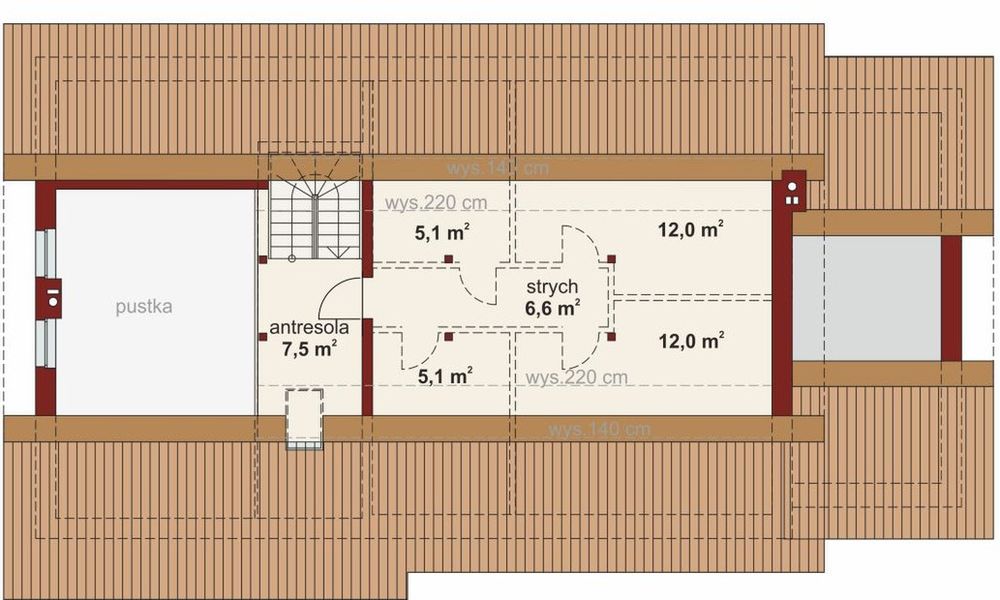 Poddasze projektu Domena 103 1-A