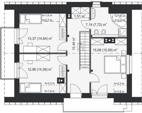 Poddasze projektu DomStudio 01
