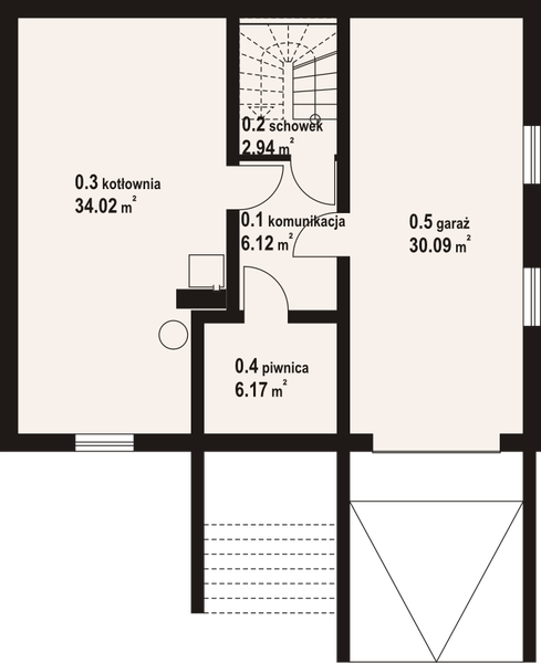 Piwnica projektu Jaworki 19 dw