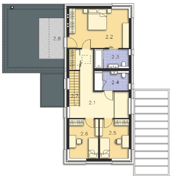 Piętro 1 projektu Nelson DCP373