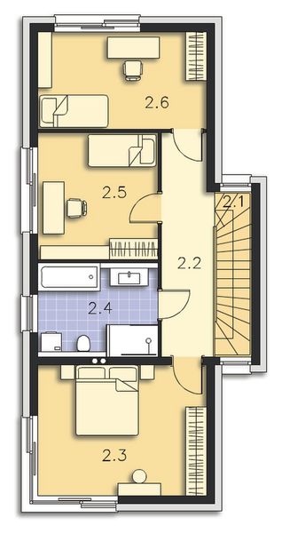 Piętro 1 projektu Tanger DCP375