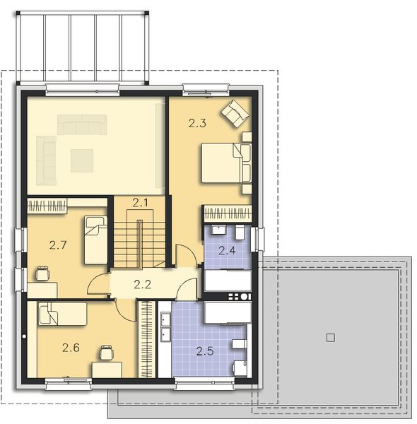Poddasze projektu Grenoble II DCP353a