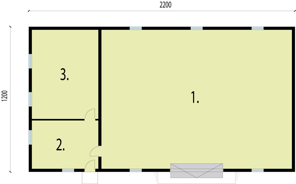 Parter projektu G238 budynek gospodarczy