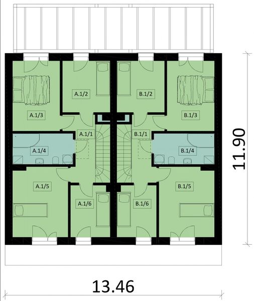 Piętro 1 projektu KA85