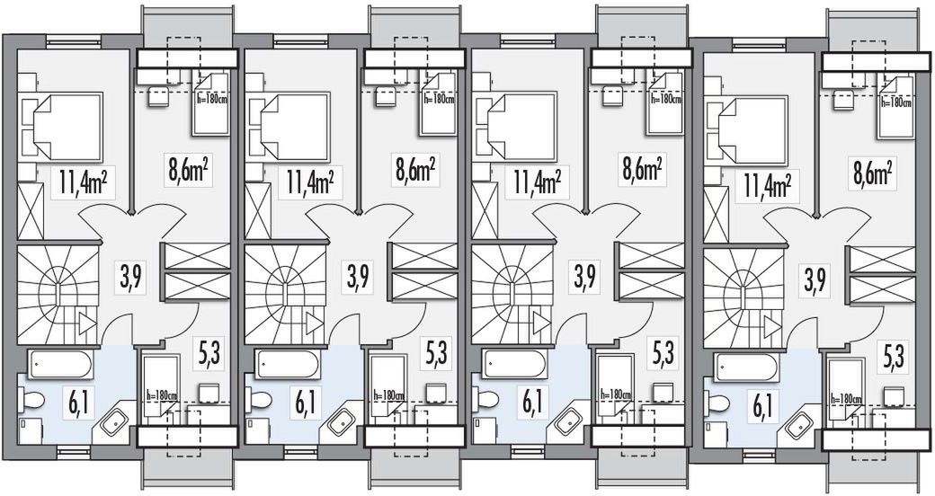 Poddasze projektu Emilka - szereg l+s+s+p