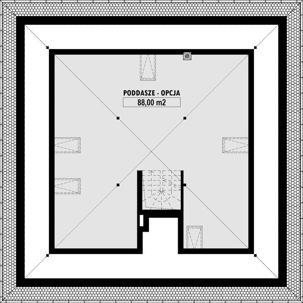 Poddasze projektu E-244a