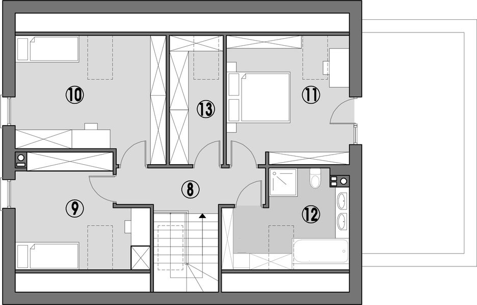 Poddasze projektu Iwo