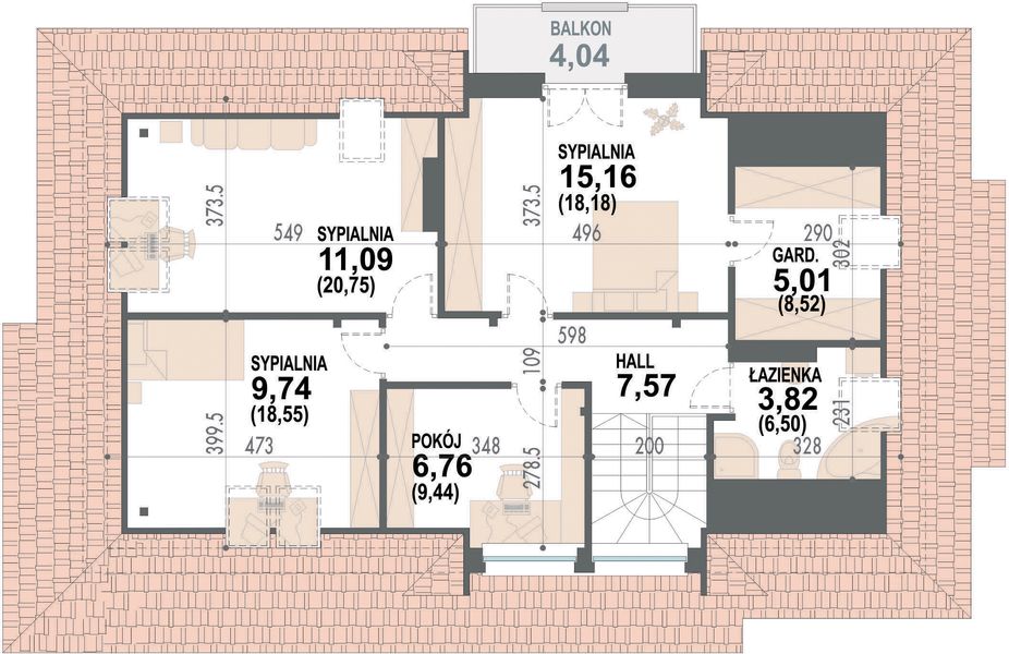 Poddasze projektu Reksio N 2G+