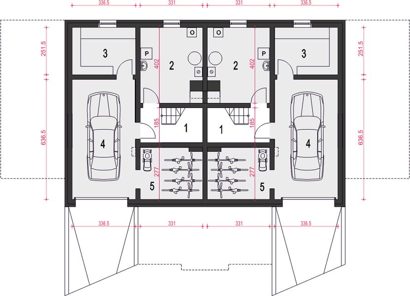 Piwnica projektu Willa cyprysowa z garażem 1-st. [A]