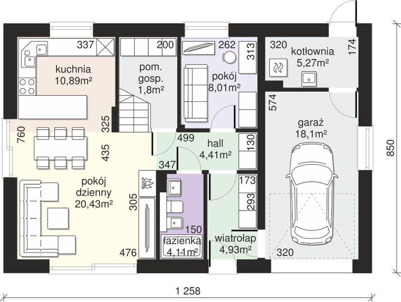 Parter projektu Dom przy Alabastrowej 49