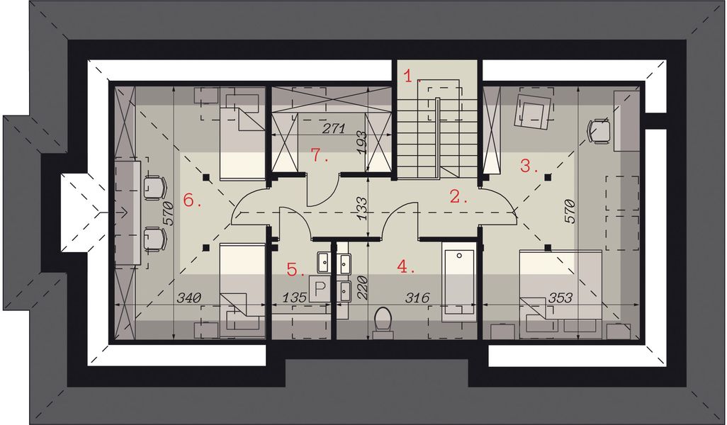 Poddasze projektu Sej-pro 005 G energo