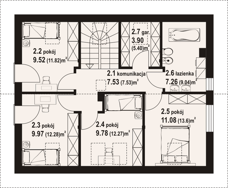 Poddasze projektu Tomaszów 35