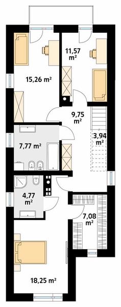 Piętro 1 projektu Daglezja W