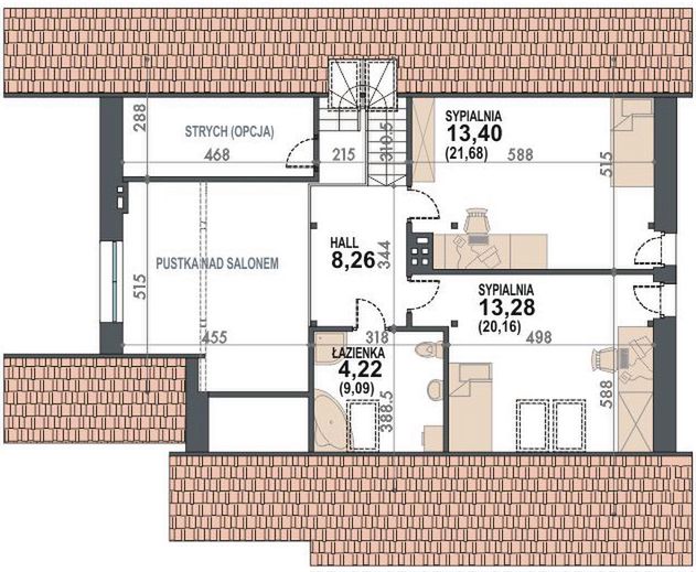 Poddasze projektu Nel II N 2G+